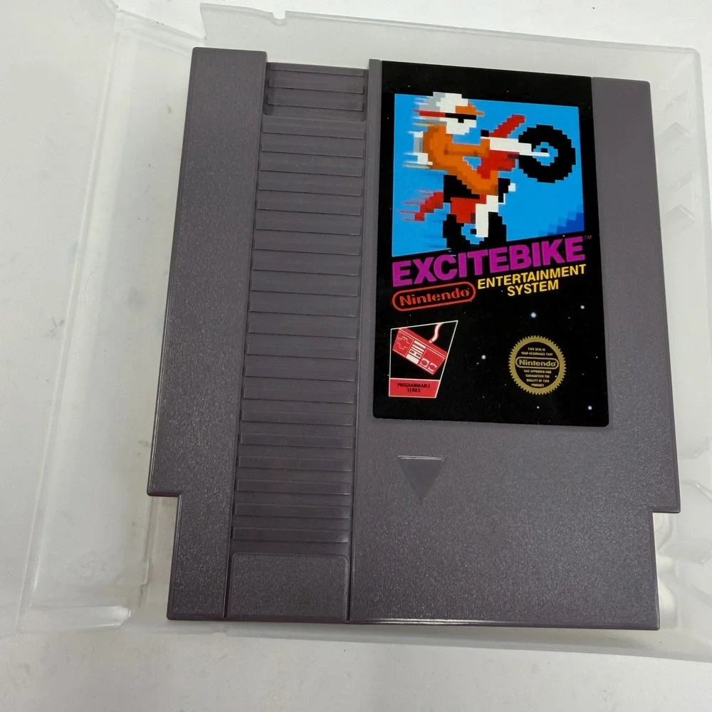 Excitebike Nintendo NES Video Game Cartridge Original Programmable Series Grey